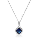 Pendentif "Bleu Merveilleux" Or Blanc 375/1000