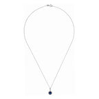 Pendentif "Bleu Merveilleux" Or Blanc 375/1000