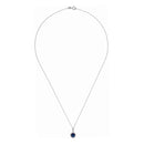 Pendentif "Bleu Merveilleux" Or Blanc 375/1000