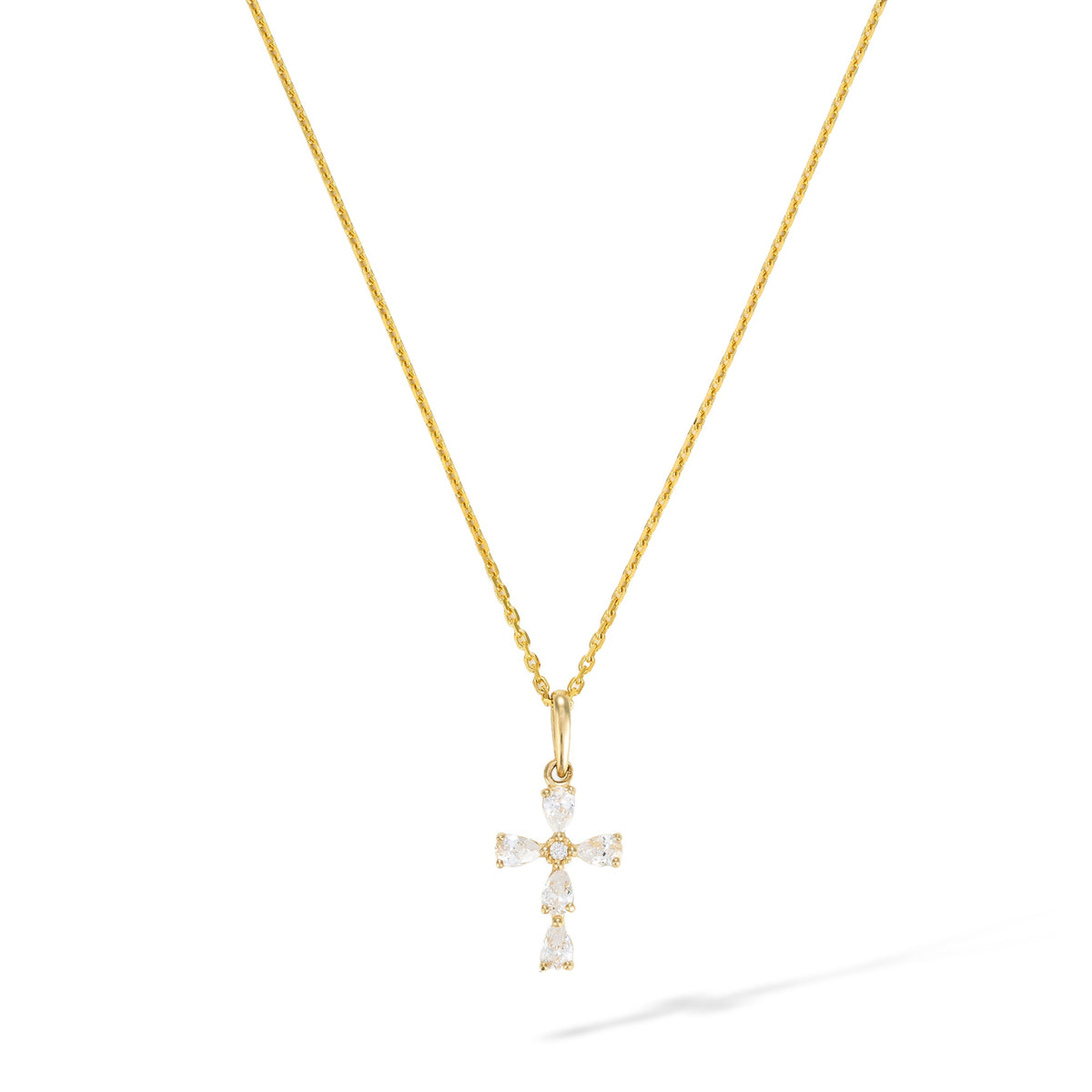 Pendentif "Croix Lumière " Or Jaune  375/1000 Et Zirconium