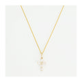 “Light Cross” Pendant 375/1000 Yellow Gold And Zirconium