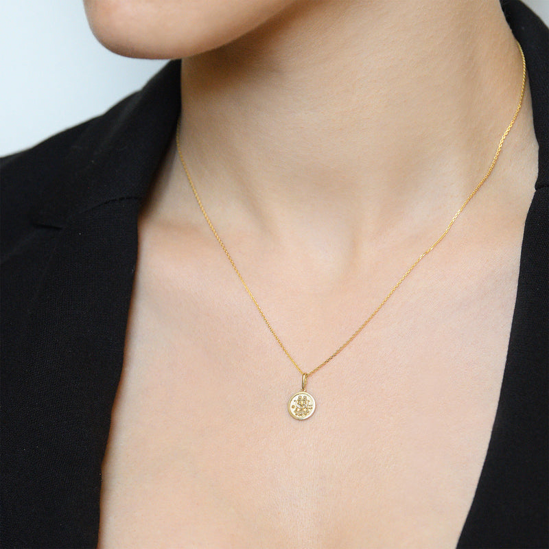 Pendentif Astro Lisse "Gémeaux" - Or Jaune 375/1000