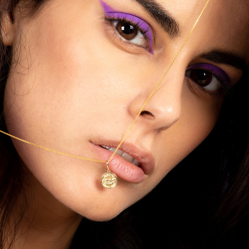 Pendentif Astro Lisse "Poissons" - Or Jaune 375/1000