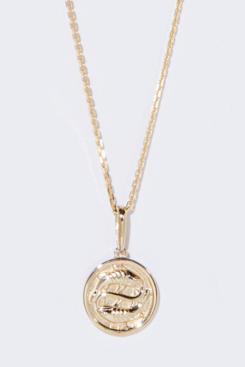 Pendentif Astro Lisse "Poissons" - Or Jaune 375/1000
