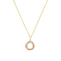 375/1000 Tricolor Gold “Circle Trio” Pendant