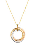 Pendentif "Trio De Cercle" Or Tricolore 375/1000