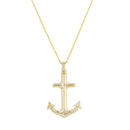 Pendentif "Ancre" Or Jaune 375/1000