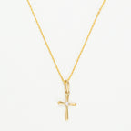 Pendentif "Croix Honneteté" Or Jaune  375/1000 Et Zirconium