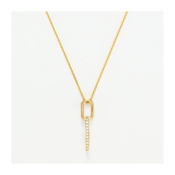 “Alexia” Pendant 375/1000 Yellow Gold And Zirconium