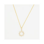 “Ton Soleil” Pendant 375/1000 Yellow Gold And Zirconium