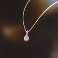 “Brilliant Drop” Pendant 375/1000 White Gold And Zirconium