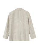 Blazer de rayas con dos botones en beige Pia