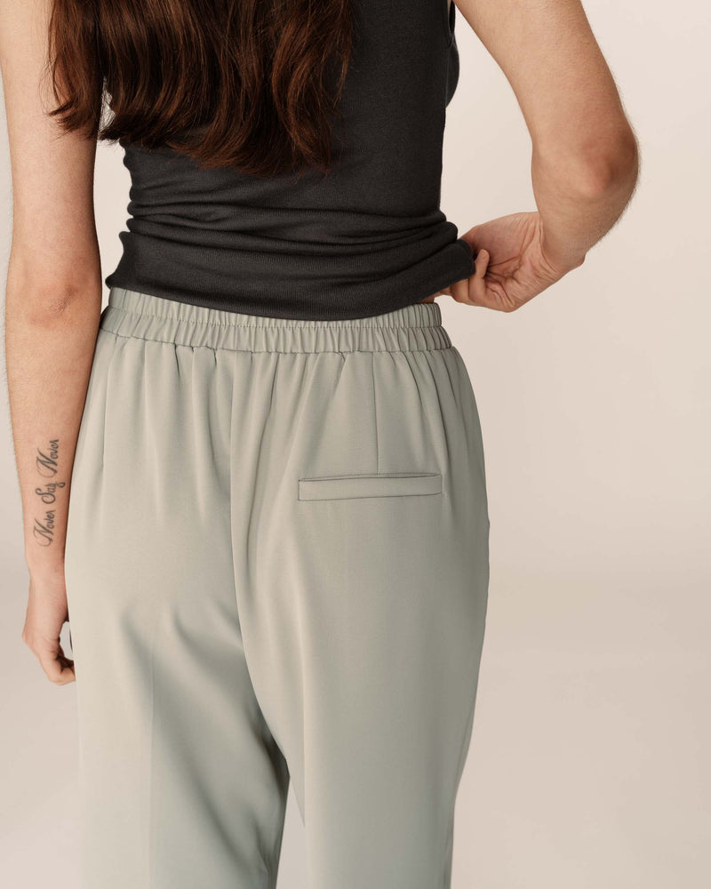 Picasso Green Elastic Fluid Pants