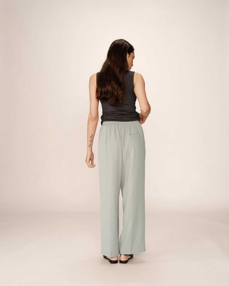 Picasso Green Elastic Fluid Pants