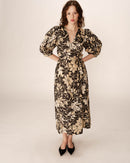 Vestido largo estampado Pierino beige