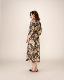 Vestido largo estampado Pierino beige