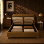 Pilka - Cama con Canapé - Tejido Chenilla - Bronce