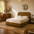 Pilka - Cama con Canapé - Tejido Chenilla - Bronce