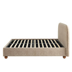 Pilka - Lit Coffre - Tissu Jacquard Léopard - Beige