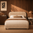 Pilka - Lit Coffre - Tissu Jacquard Léopard - Beige