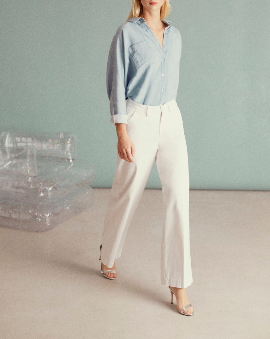 Pantalon Wide Pilly - White - Femme