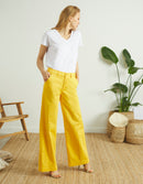 Reiko - Wide Pilly Pants - Mango Sorbet - Woman