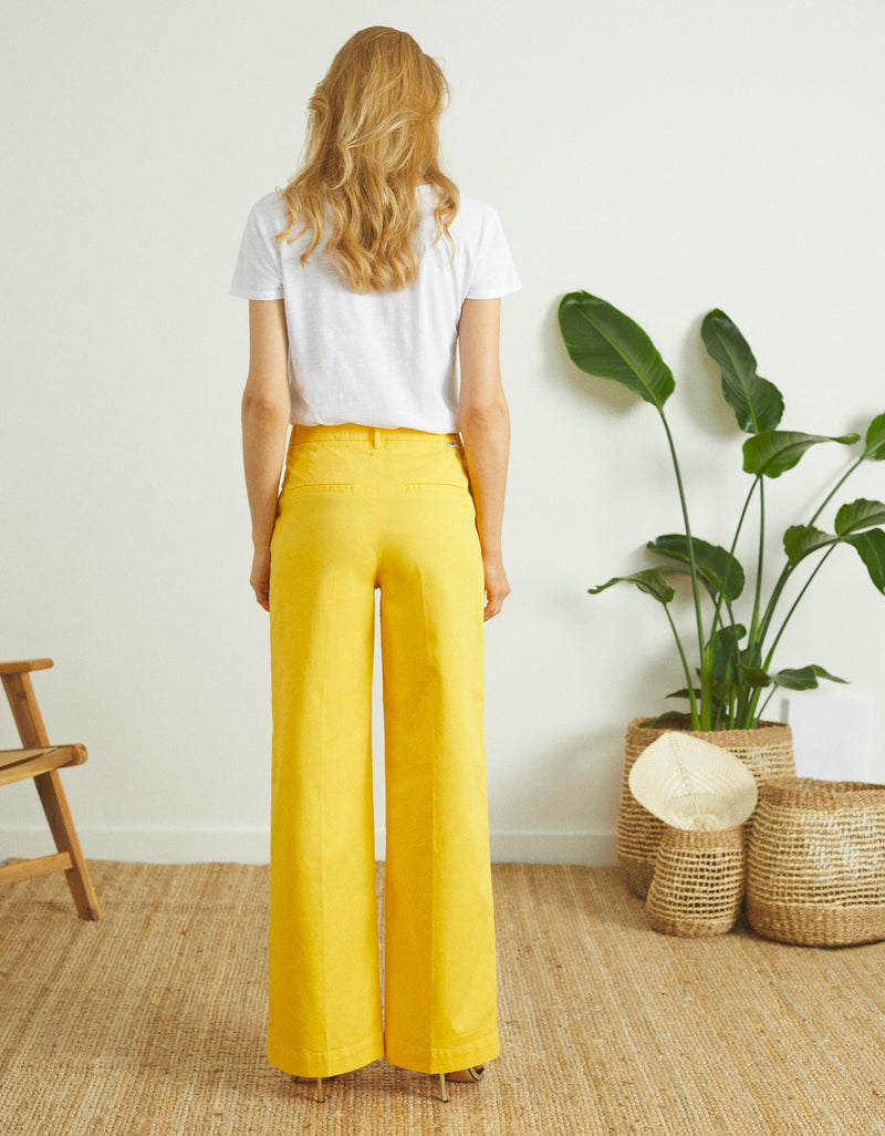 Reiko - Pantalon Wide Pilly - Mango Sorbet - Femme