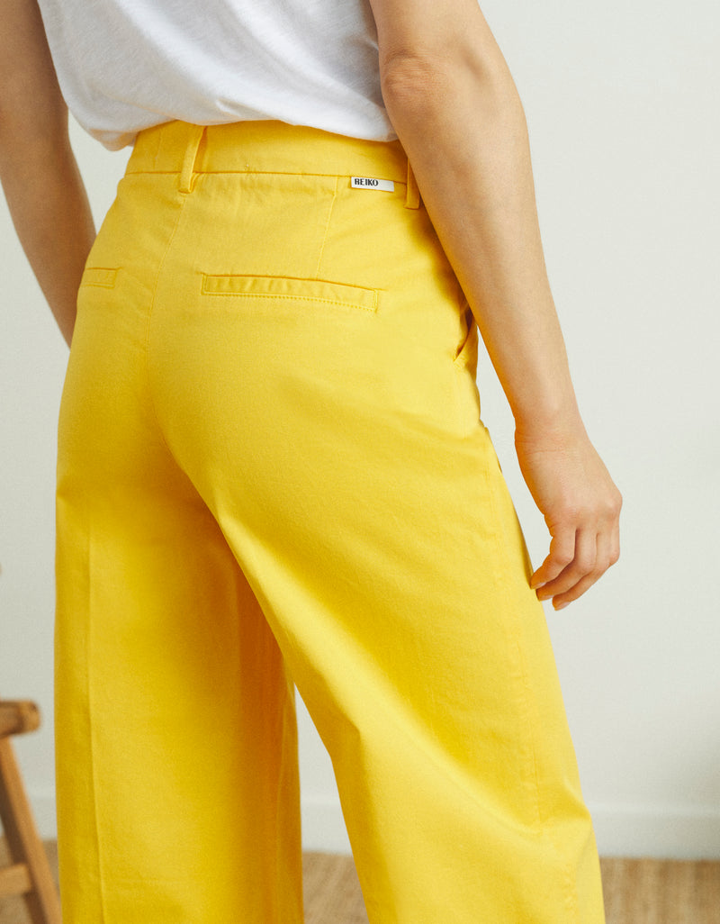 Reiko - Wide Pilly Pants - Mango Sorbet - Woman