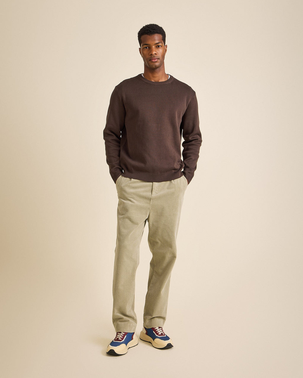 Pantaloni con pinces uomo salvia