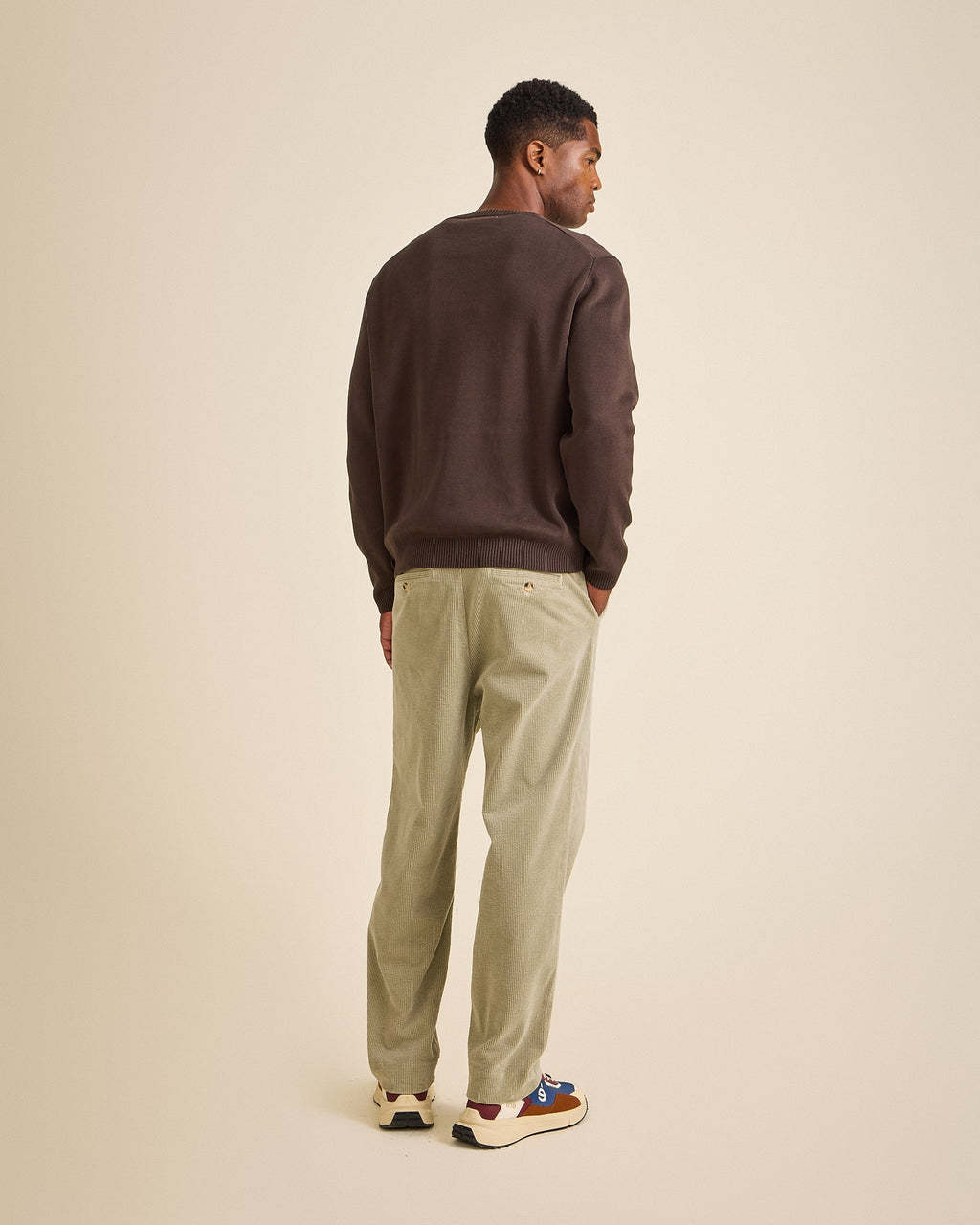 Pantaloni con pinces uomo salvia