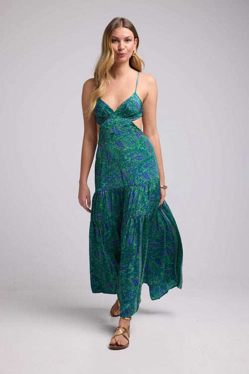 Robe Longue Bretelles - Blue