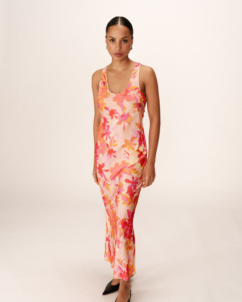 Pippa Long Flower Dress