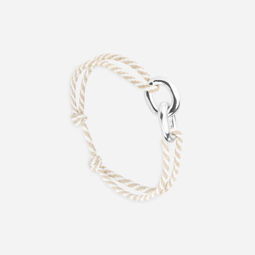 Bracelet Piran - Beige Rayé Blanc