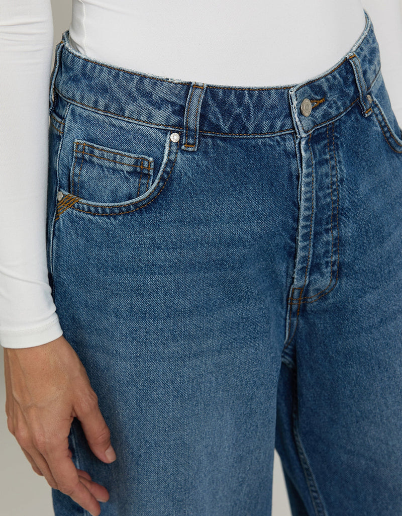 Jean Wide Pise - Dnm V-278 - Femme
