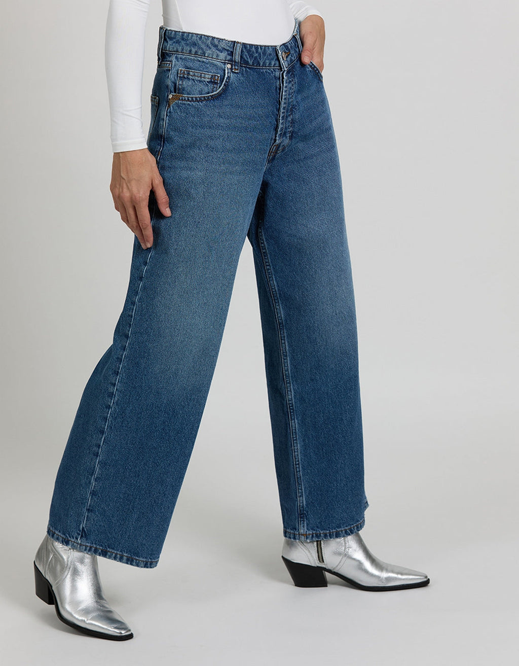 Jean Wide Pise - Dnm V-278 - Femme
