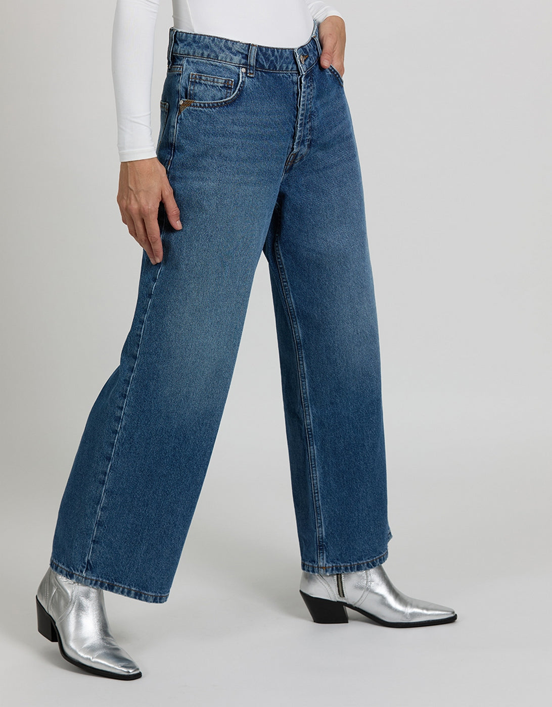 Jean Wide Pise - Dnm V-278 - Femme