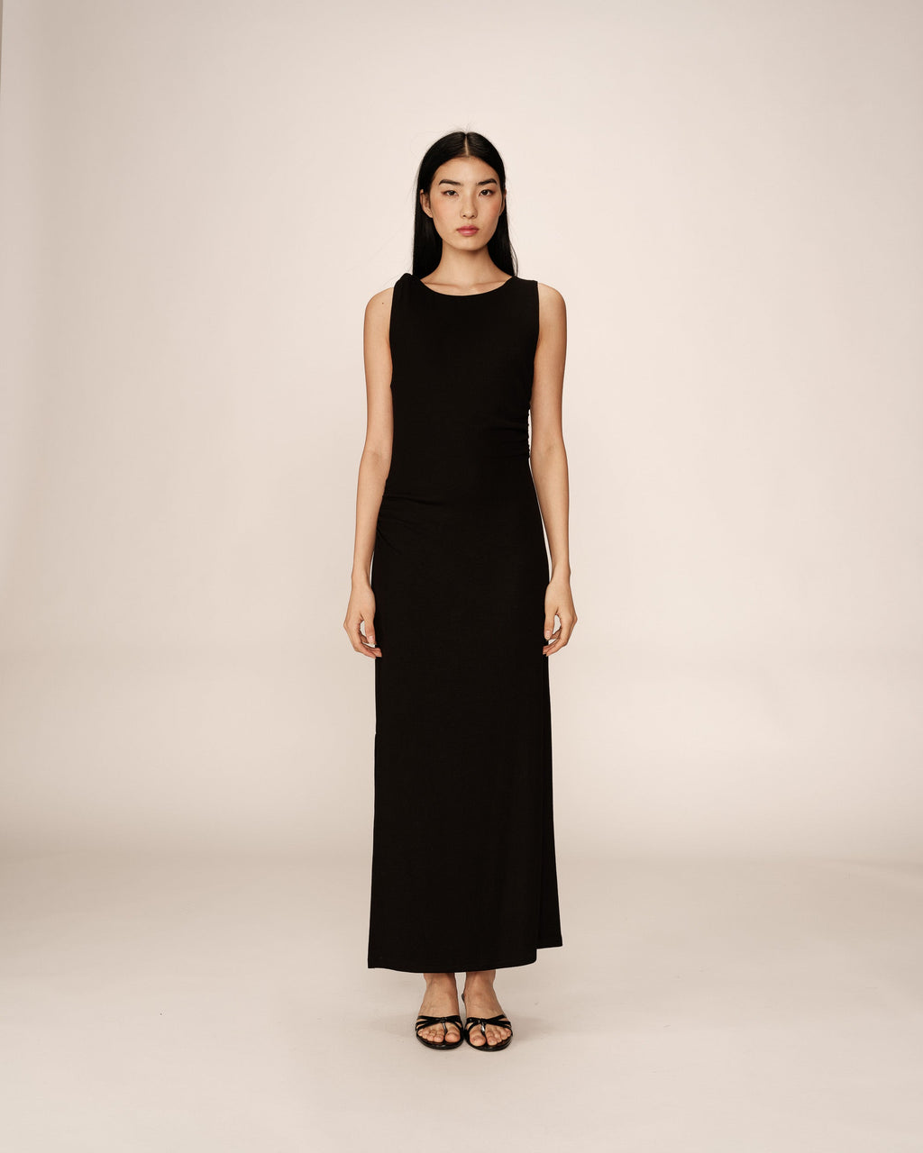 Vestido Largo Pistache - Negro