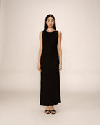 Vestido Largo Pistache - Negro