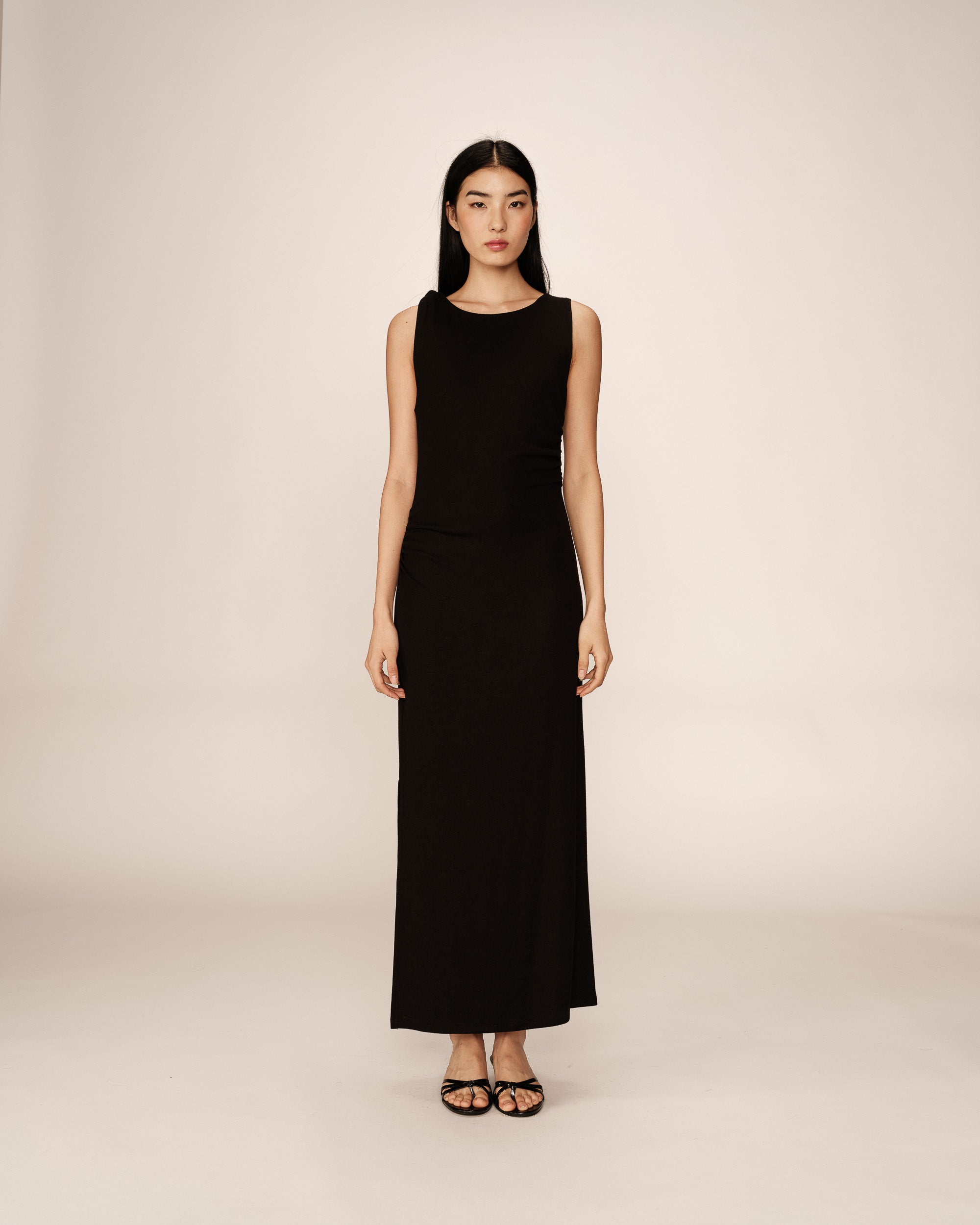 Vestido Largo Pistache - Negro