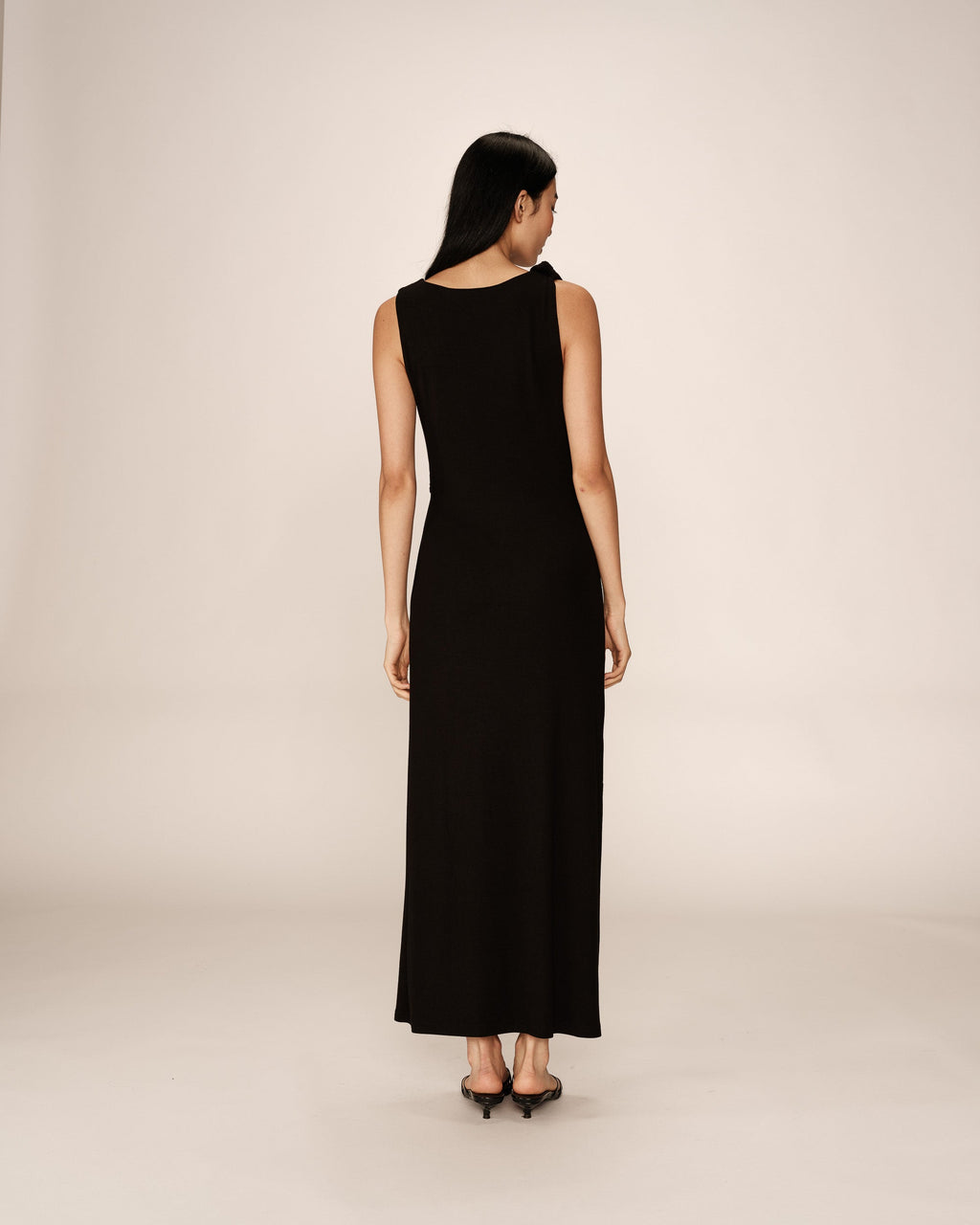Vestido Largo Pistache - Negro