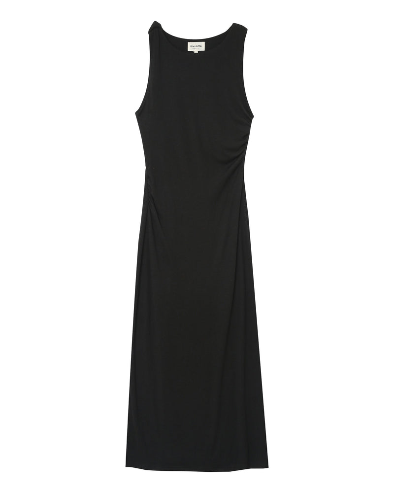 Pistachio Black Long Bodycon Dress