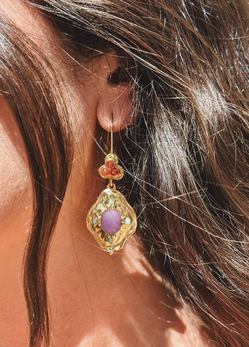 Boucles D'Oreilles Pitiusa Lila