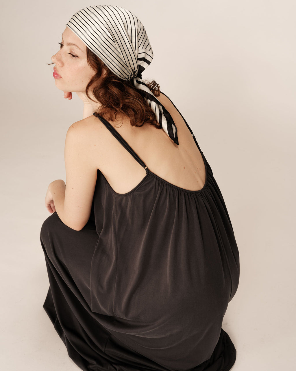Pivoine Long Dress - Anthracite