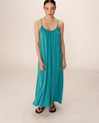 Robe Longue Pivoine - Aqua