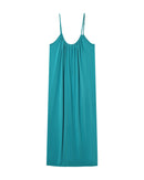 Vestido largo peonía - Aqua