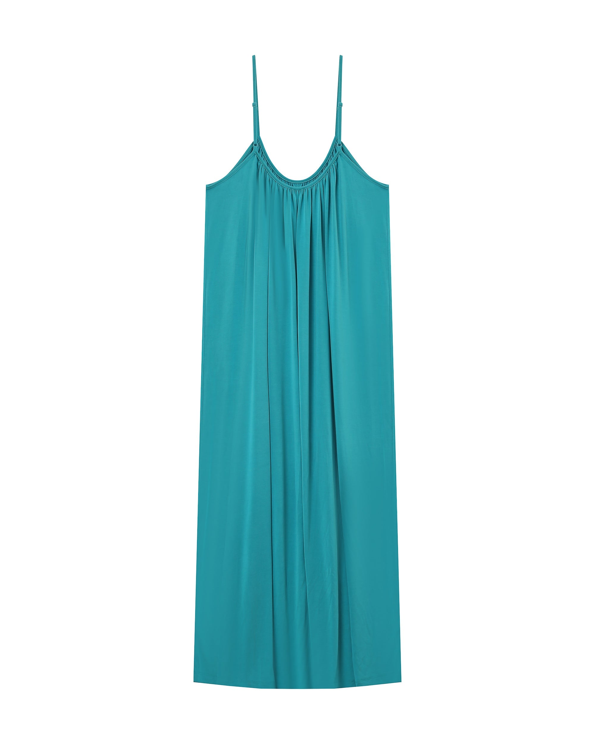 Robe Longue Pivoine - Aqua