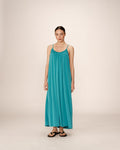 Robe Longue Pivoine - Aqua