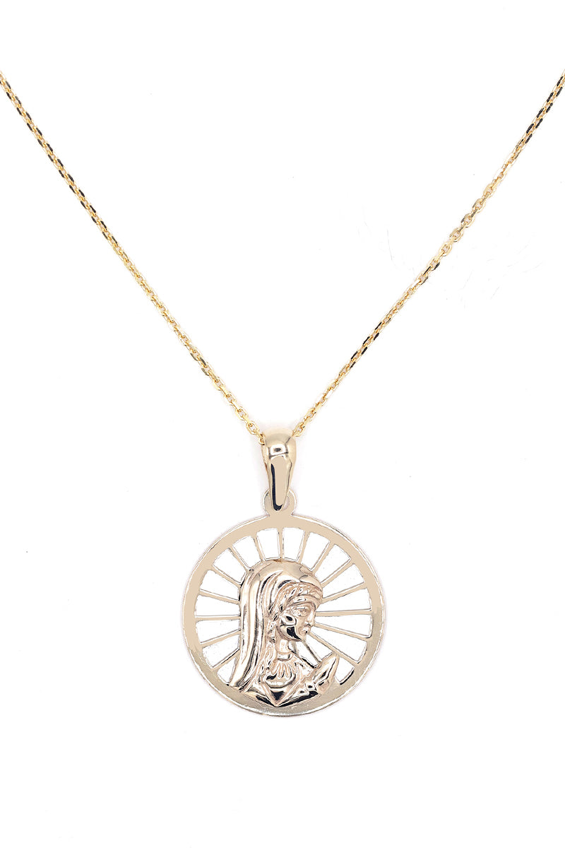Pendentif Médaillon "Marie" Or Jaune 375/1000