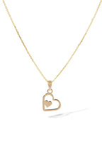 Pendentif "Cœur Coeur" Or Jaune 375/1000