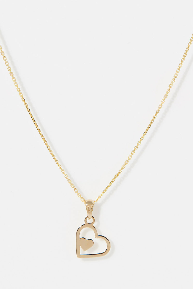 Pendentif "Cœur Coeur" Or Jaune 375/1000